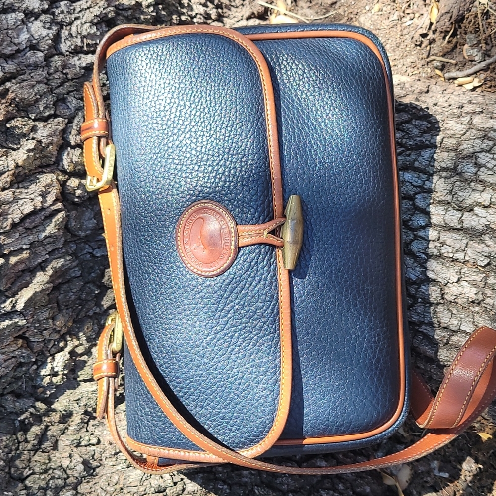 Vintage Dooney & Bourke AWL Navy Loden Hyrbid Bag